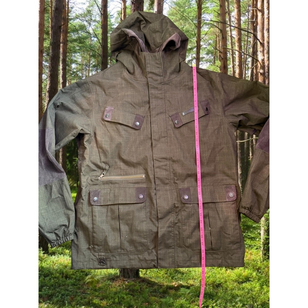 Burton Ronin Outerwear Mens Large Olive DryRide Field Jacket Hooded Utility - Picture 10 of 12